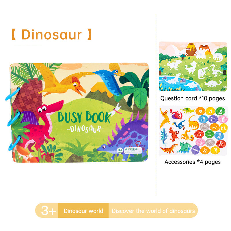 Children's early education quiet sticker book busybook baby common sense cognitive card sticker book educational toy
