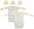 Unisex Newborn Baby 7 Piece Gown Set NC_0780