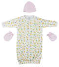 Gown, Cap and Mittens - 3 pc Set CS_0044