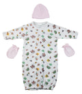 Gown, Cap and Mittens - 3 pc Set CS_0050