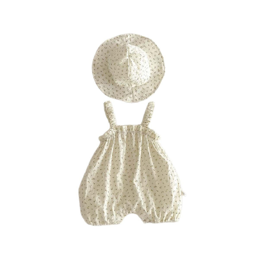 Cute Summer Baby Romper Short Sleeve Onesie for Boys and Girls Lightweight Straps Floral Pattern Stylish Outfit