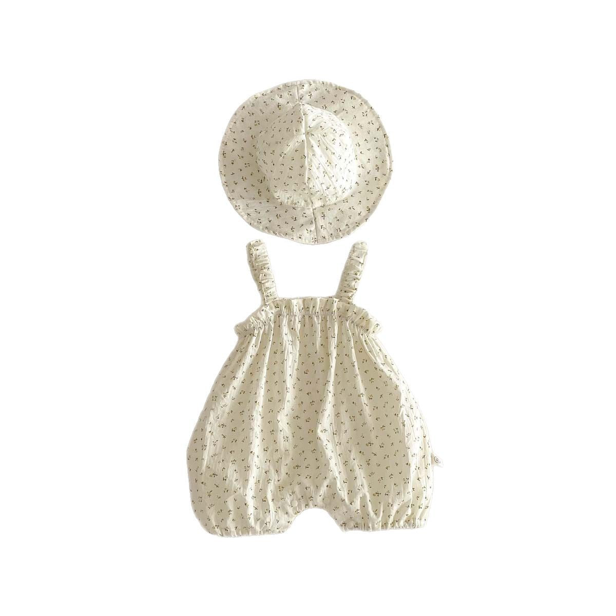 Cute Summer Baby Romper Short Sleeve Onesie for Boys and Girls Lightweight Straps Floral Pattern Stylish Outfit