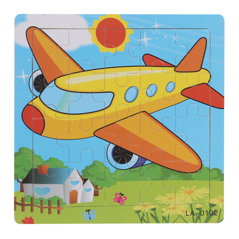 Wooden puzzle, children's animal puzzle, educational cartoon, flat puzzle toy for early childhood education