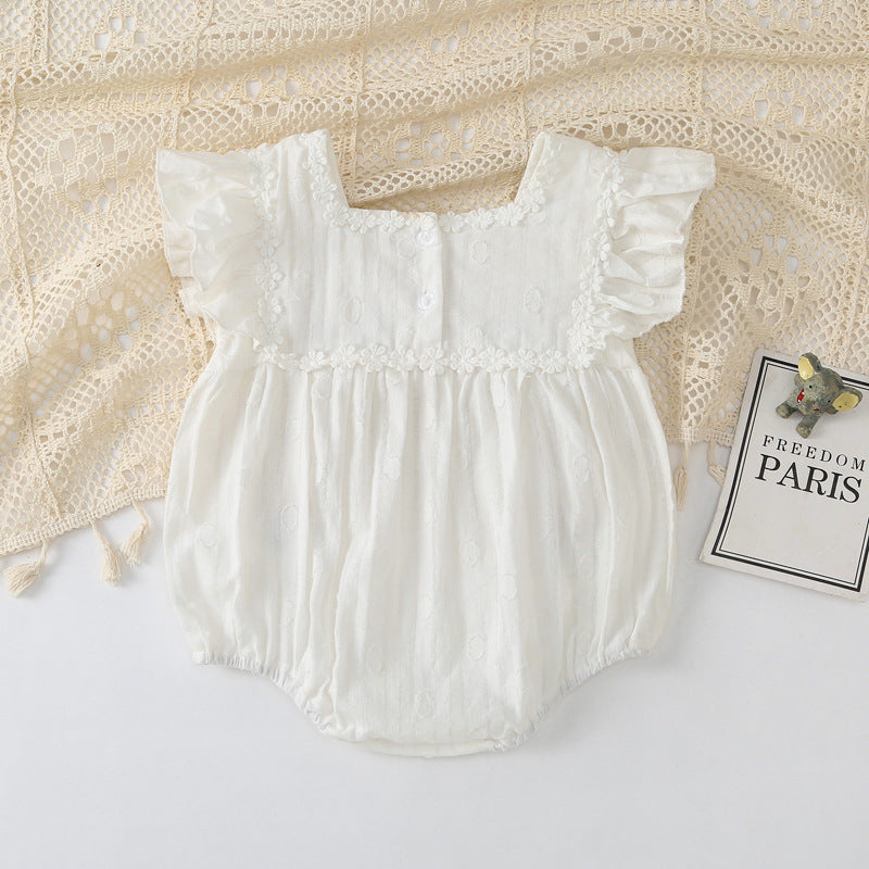 Baby Summer Clothes  Baby Girl Romper Fashionable 100-Day Outfit Summer Sister Onesie
