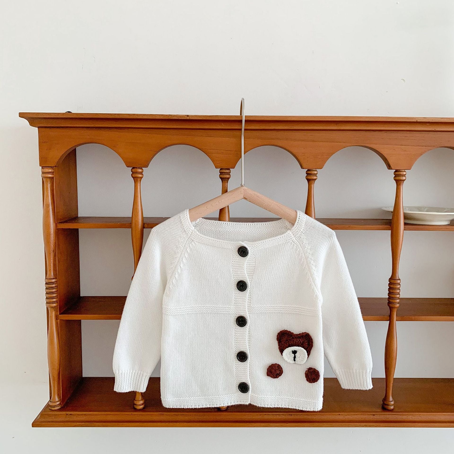 Winter  Baby Boy Girl Knit Bear Cardigan Baby Sweater Coat Long Sleeve Infant Top