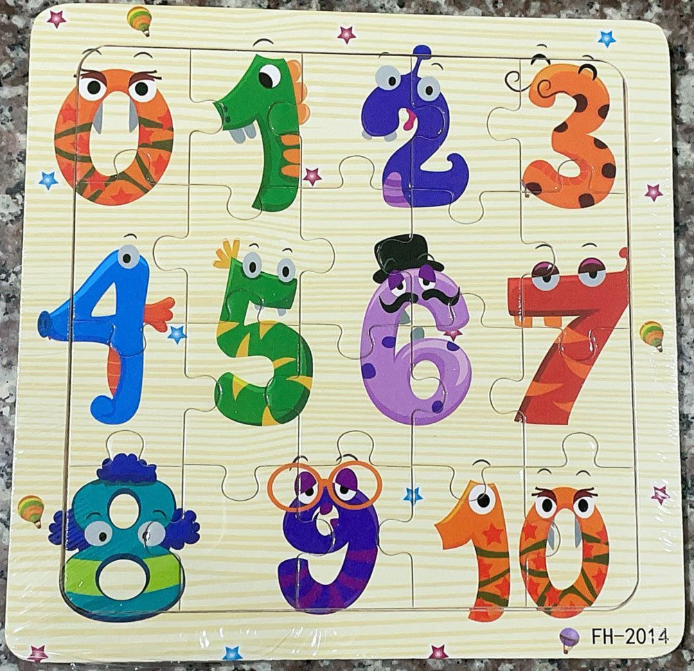 Wooden puzzle, children's animal puzzle, educational cartoon, flat puzzle toy for early childhood education