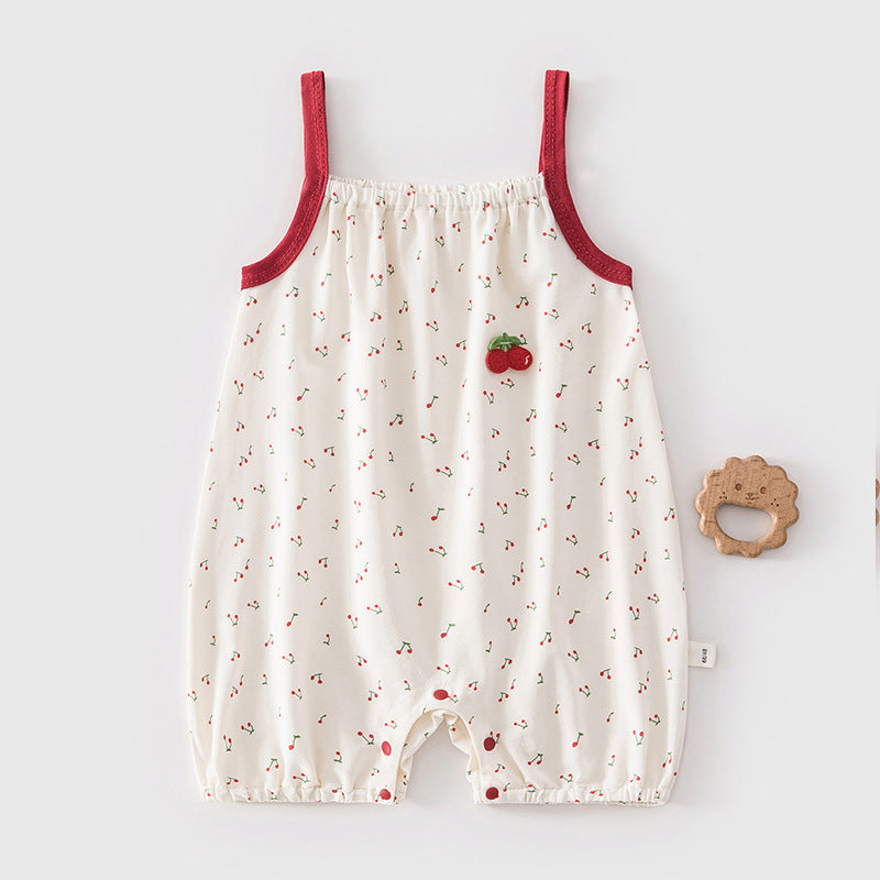 Sleeveless camisole jumpsuit for baby girls