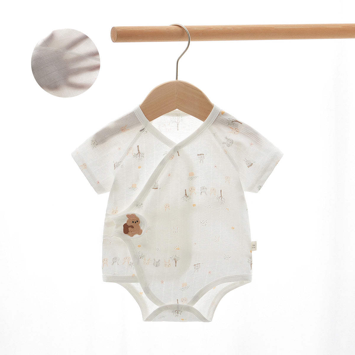 Summer thin jumpsuit baby triangle short sleeved pajamas