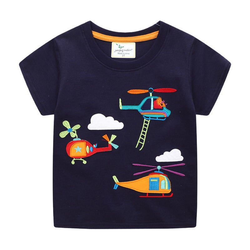 Kids T-Shirt Summer New StyleChildren's Clothing Boy T-Shirt Cartoon Round Neck Short Sleeve Kids T-Shirt