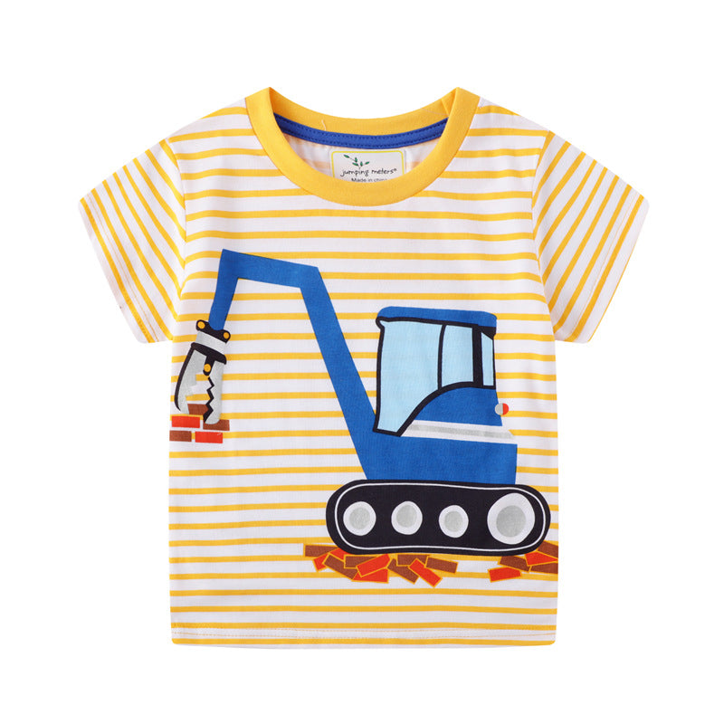 Boy's Short Sleeve T-Shirt, Kids' Casual Top for Toddlers and Children