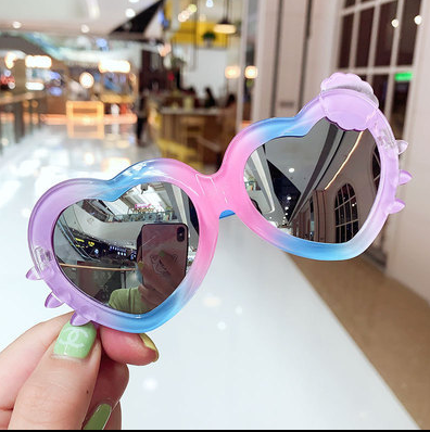Cute Leopard Double Color Cartoon Shape Round Sunglasses Kids Vintage Sunglasses UV400 Protection Classic