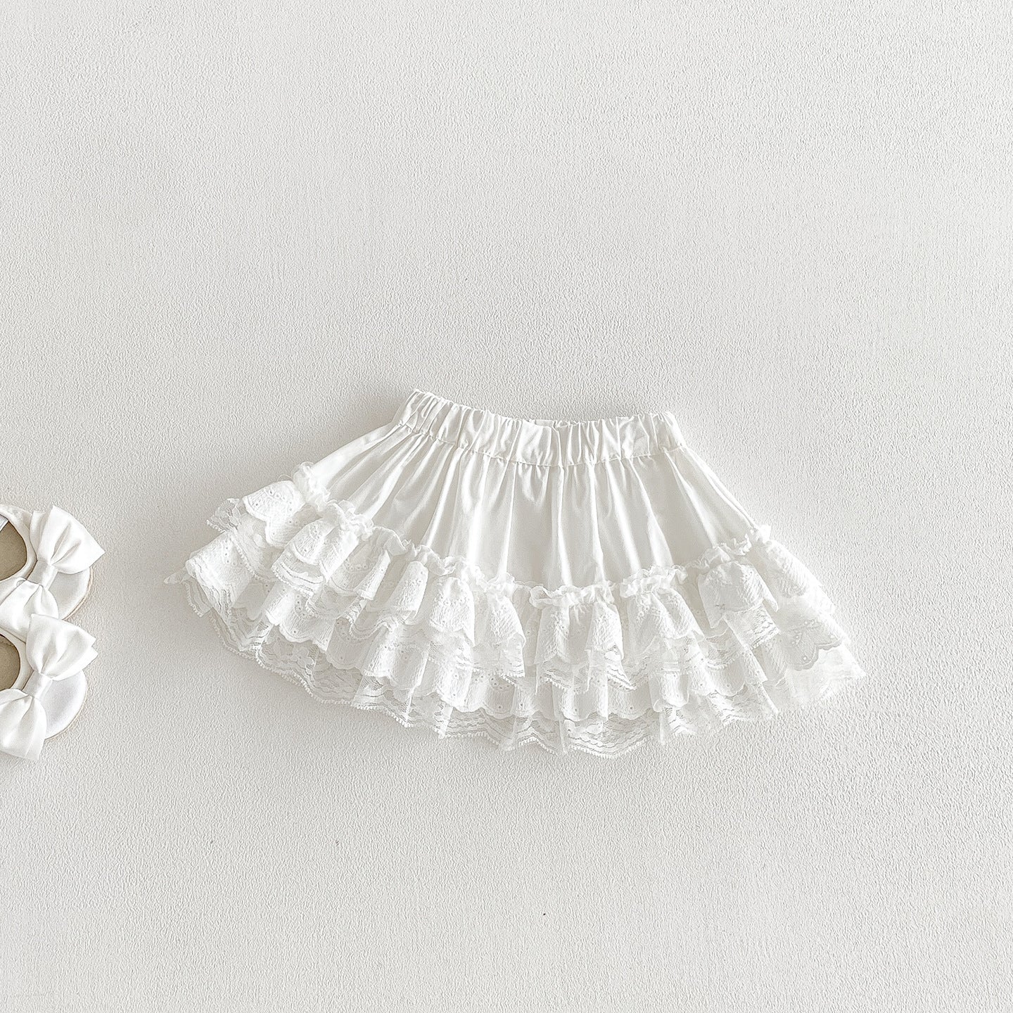 Baby Girls' Summer New Floral Lace Trimmed Sleeveless Dress with Bow