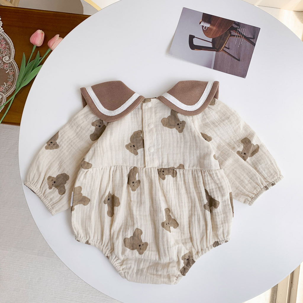 Baby Clothes Spring Autumn Jumpsuit Adorable Baby Romper Onesie Infant 100 Days Outing Crawling Suit