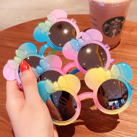 Cute Leopard Double Color Cartoon Shape Round Sunglasses Kids Vintage Sunglasses UV400 Protection Classic