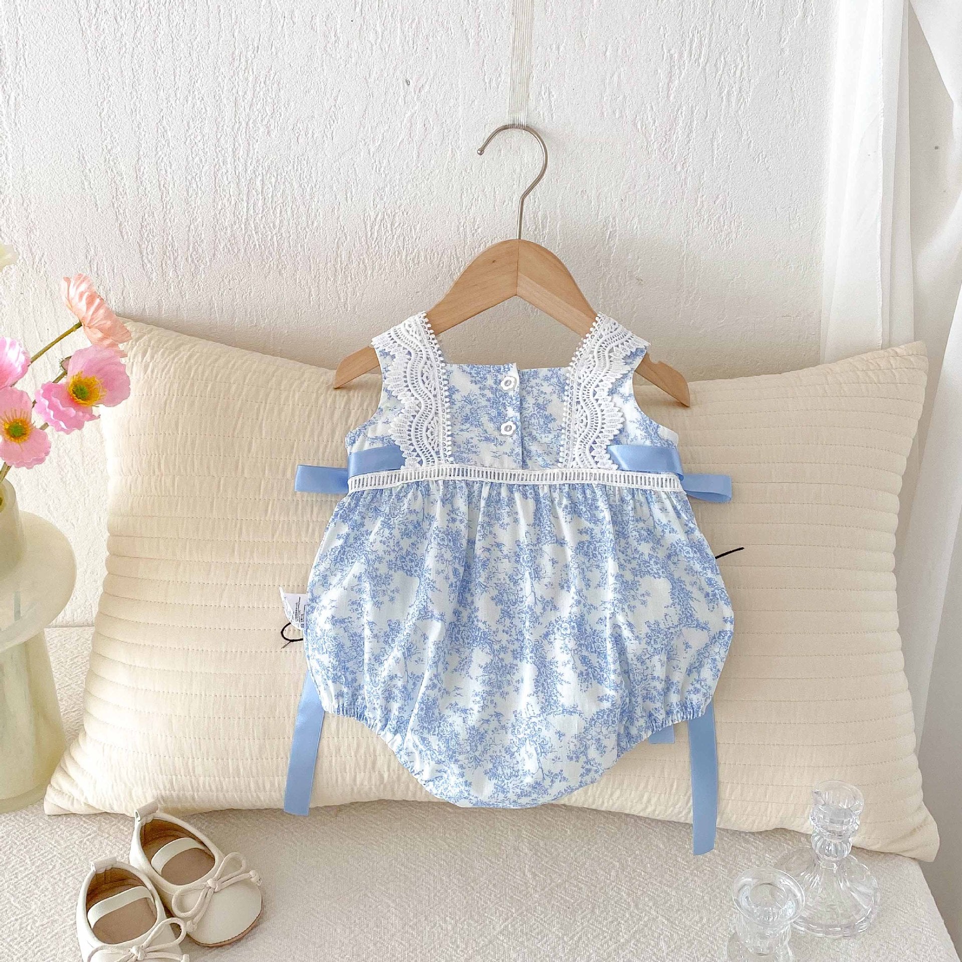 Baby Clothes Summer Lightweight Girl Baby Vest Romper Princess Newborn Onesie Crawling Suit