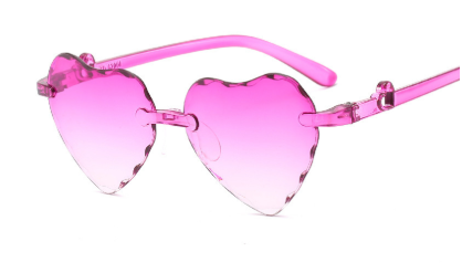 Fashion Brand Heart Kids Sunglasses Children Retro Cute Pink Cartoon Sun Glasses Frame Girls Boys Baby Sunglasses UV400 Eyewear