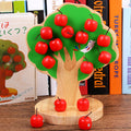 Magnetic Apple Tree Baby Wooden Apple Picking Educational Toys Early Education Intelligence Teaching Aids
