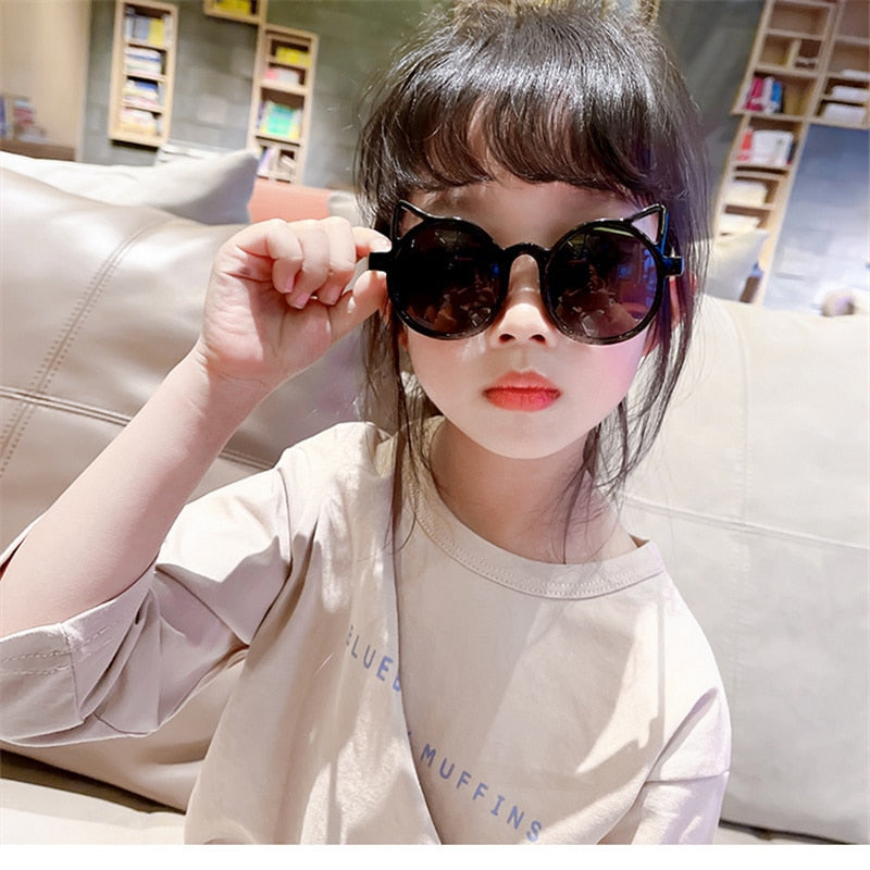 Summer Girl Boys Cute Sunglasse Animal Cartoon Flower Wings Outdoor  Children Lovely Vintage Sunglasses Protection Classic Kids