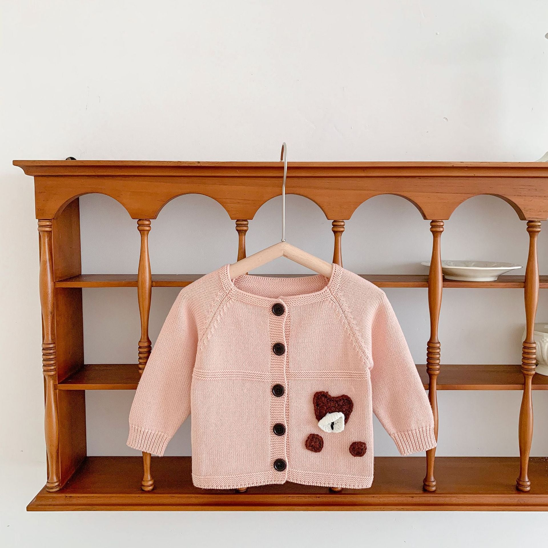 Winter  Baby Boy Girl Knit Bear Cardigan Baby Sweater Coat Long Sleeve Infant Top