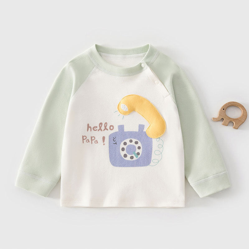 Girl Baby Cartoon Top Cotton Printed Long Sleeve T-shirt