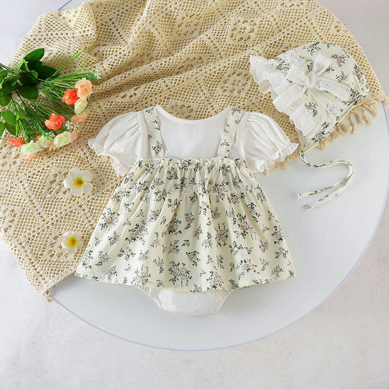 Baby Summer Clothes Girls Princess Cute Thin Summer Romper Printed Short Sleeve Trendy Baby Onesie Diaper Cover