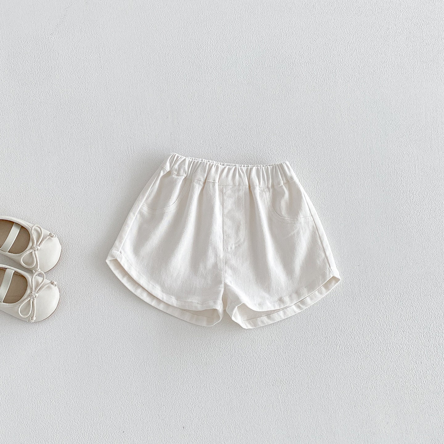 Plaid Strap Top and Lightweight Casual Cotton Shorts for Baby Girls