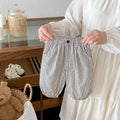 Infant and Toddler Summer Pants, Stylish Plaid Design, Lightweight, Loose Fit, Mosquito-Proof, Casual Cuffed Pants