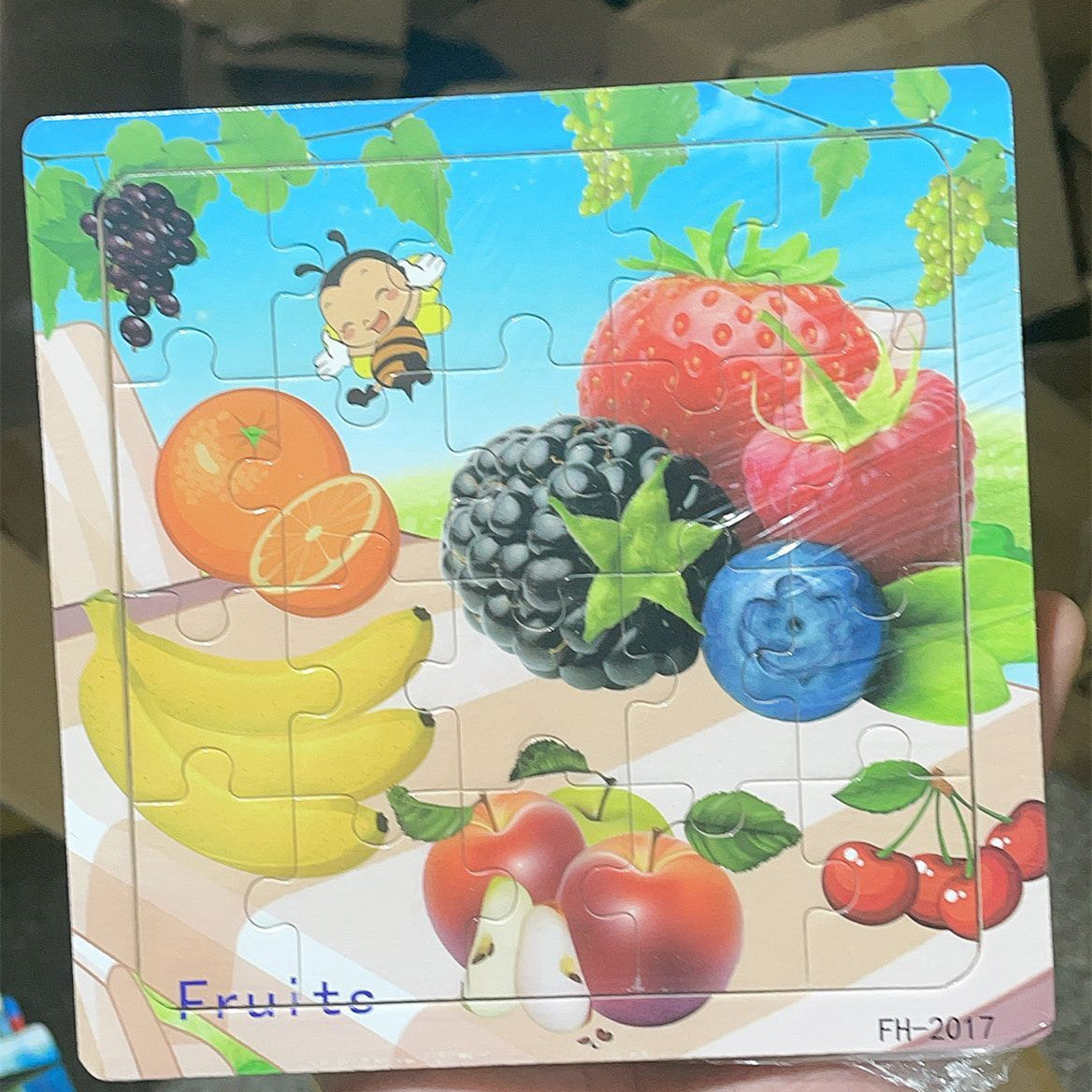 Wooden puzzle, children's animal puzzle, educational cartoon, flat puzzle toy for early childhood education