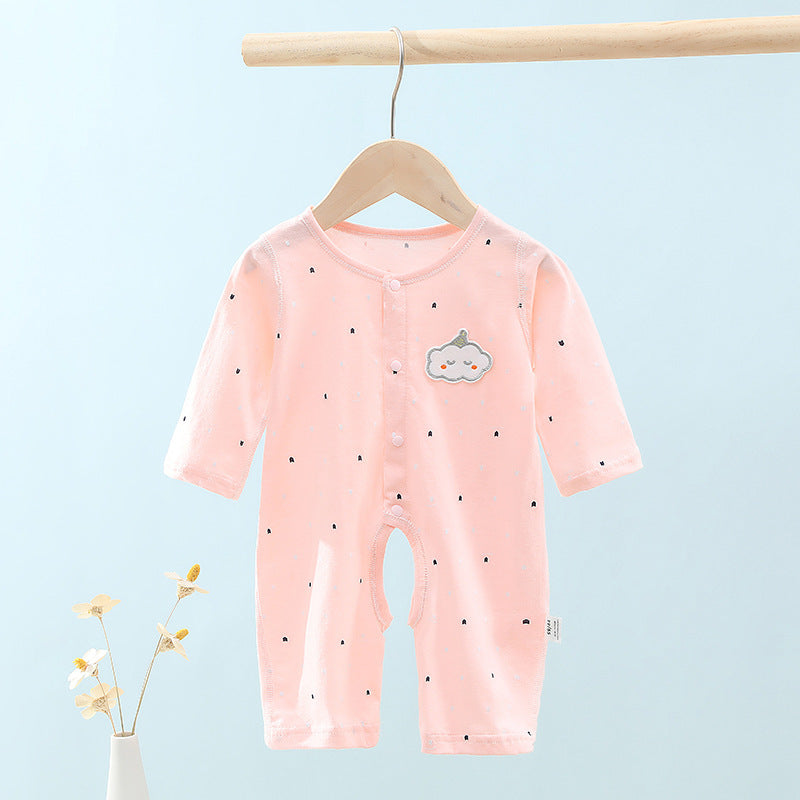 Baby jumpsuit baby crotch climbing clothes pure cotton clothes