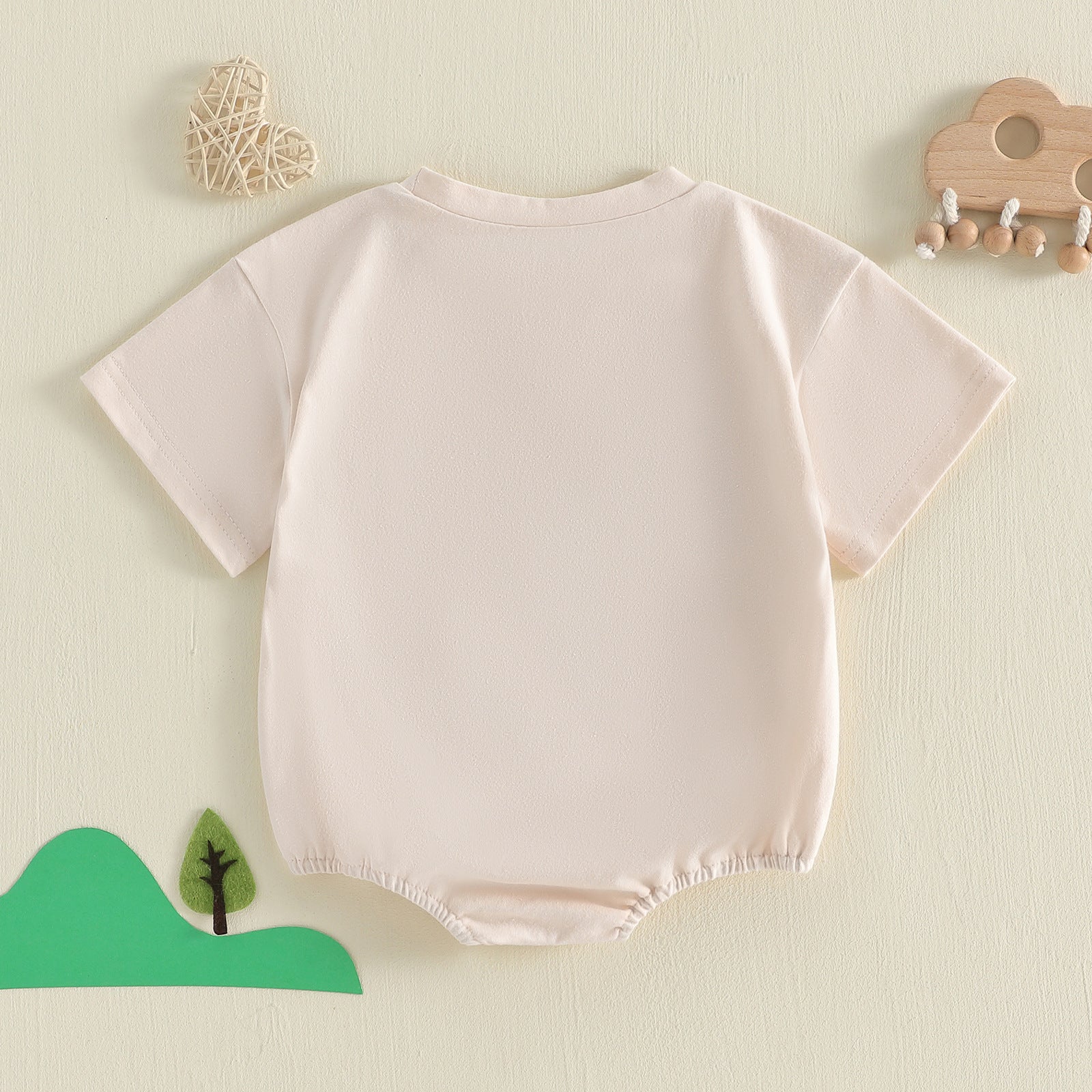 Baby Summer Short Sleeve Romper with  Bodysuit for Outings, 3-6 Months