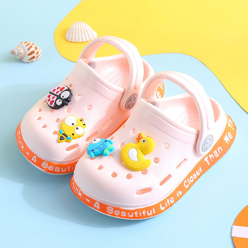 Eva baby hole shoes children's sandals and slippers baby girls summer children's boys non-slip toddler Baotou slippers