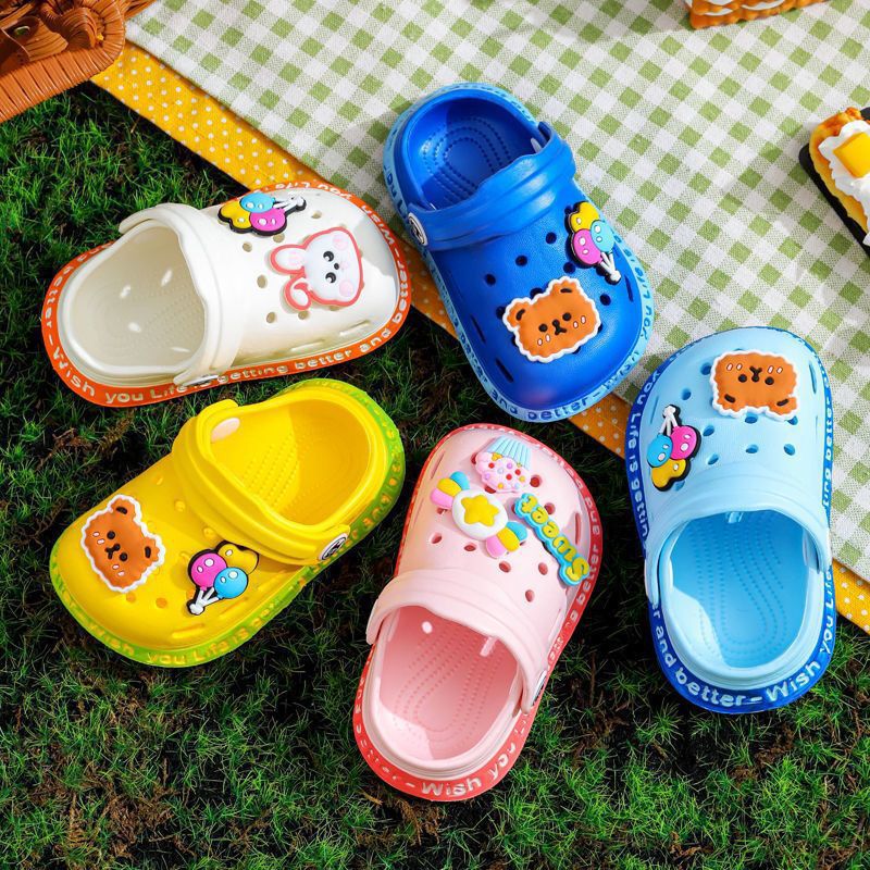 Eva baby hole shoes children's sandals and slippers baby girls summer children's boys non-slip toddler Baotou slippers