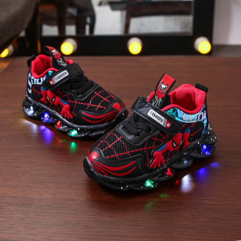 Boys' shoes 2020 spring new fashion Spider-Man trendy shoes boys and children's sports shoes mesh spring style mesh shoes