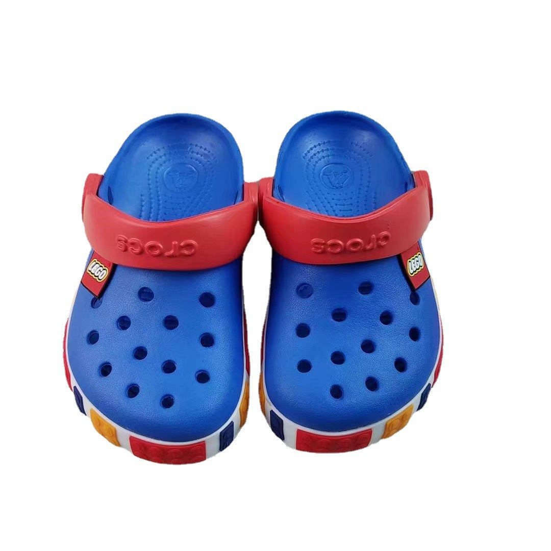 Wechat business dropshipping new children's hole-in-the-wall shoes, boys and girls beach shoes, summer sandals and slippers, toe-toe breathable hollow sandals