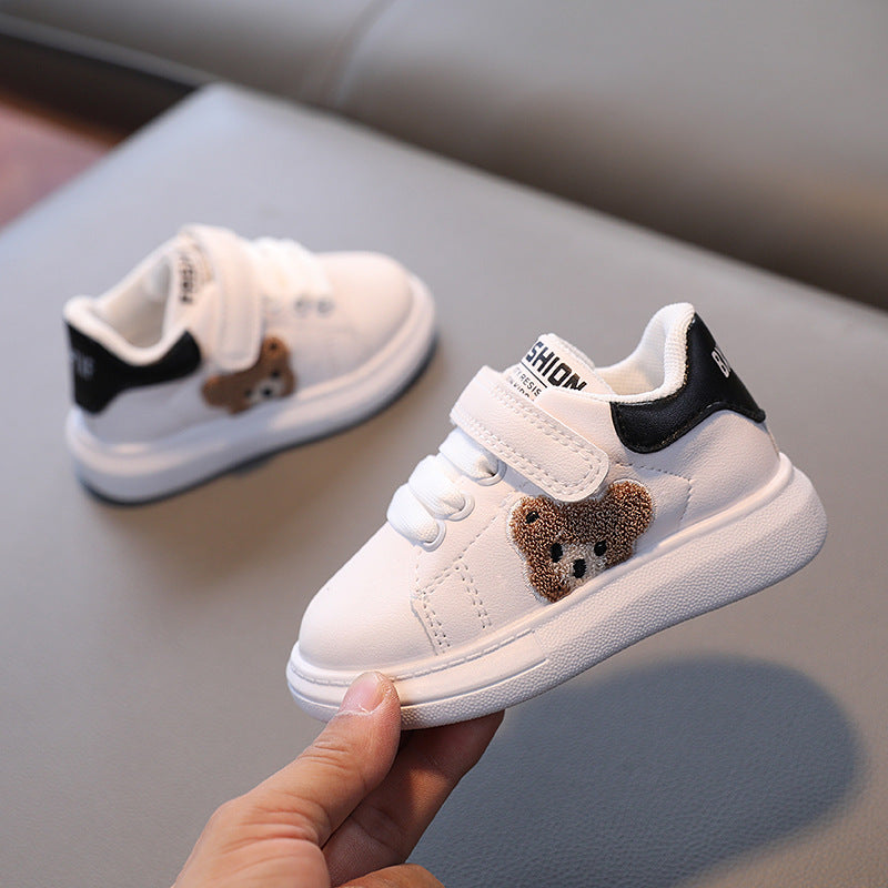 Children's shoes autumn new children's sports shoes panda baby girls white shoes boys casual shoes one piece dropshipping