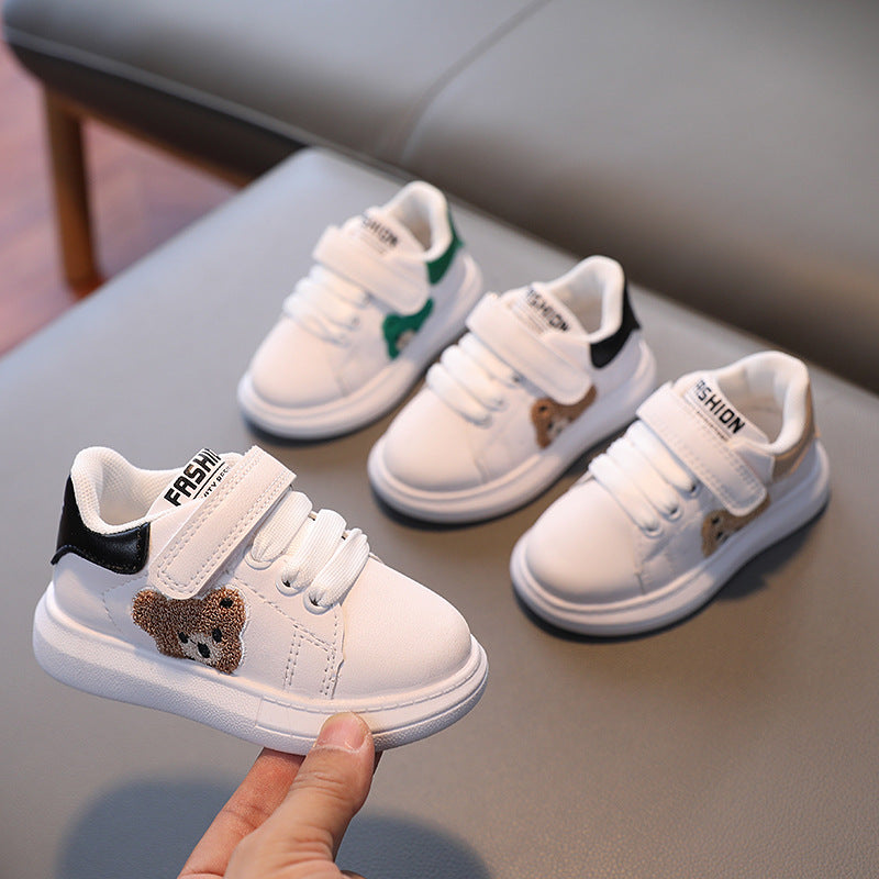 Children's shoes autumn new children's sports shoes panda baby girls white shoes boys casual shoes one piece dropshipping