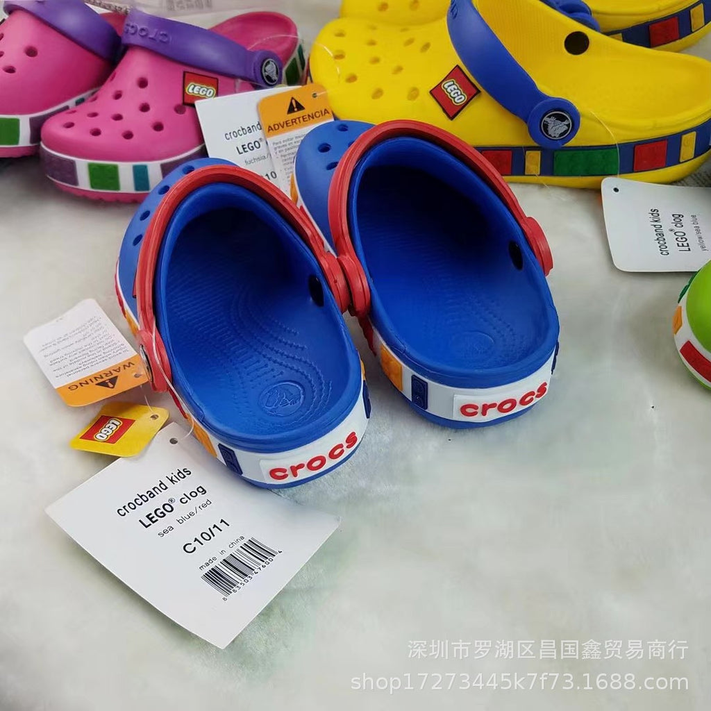 Wechat business dropshipping new children's hole-in-the-wall shoes, boys and girls beach shoes, summer sandals and slippers, toe-toe breathable hollow sandals