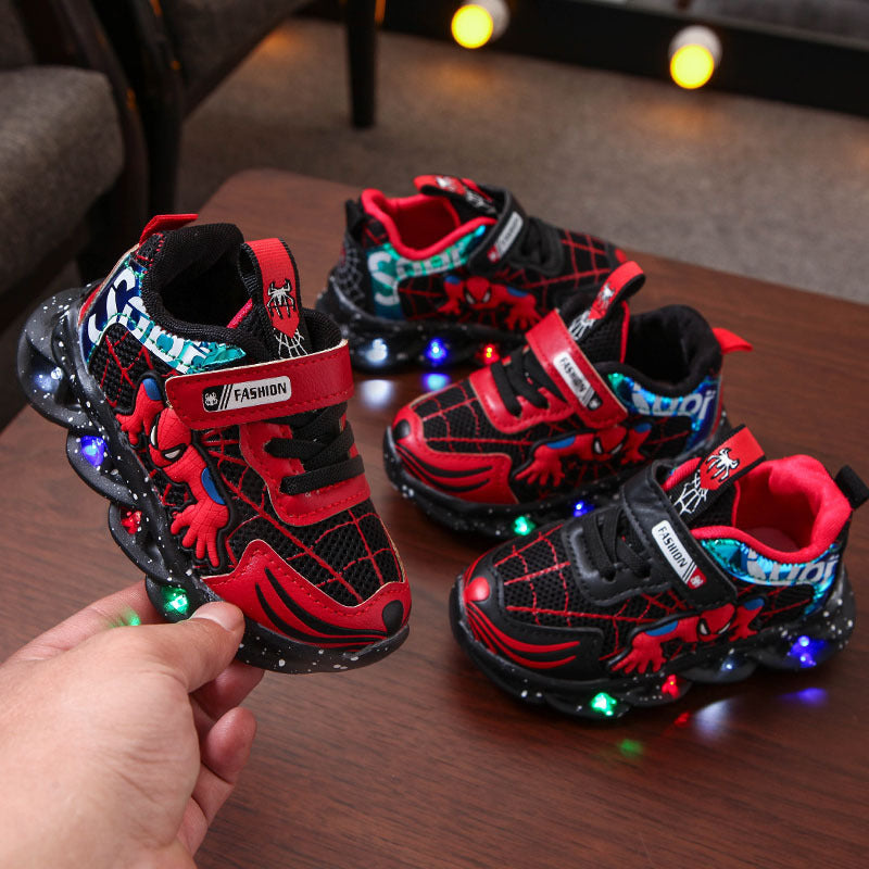 Boys' shoes 2020 spring new fashion Spider-Man trendy shoes boys and children's sports shoes mesh spring style mesh shoes