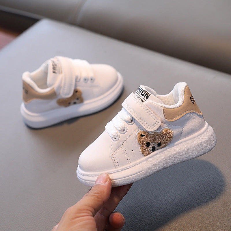 Children's shoes autumn new children's sports shoes panda baby girls white shoes boys casual shoes one piece dropshipping