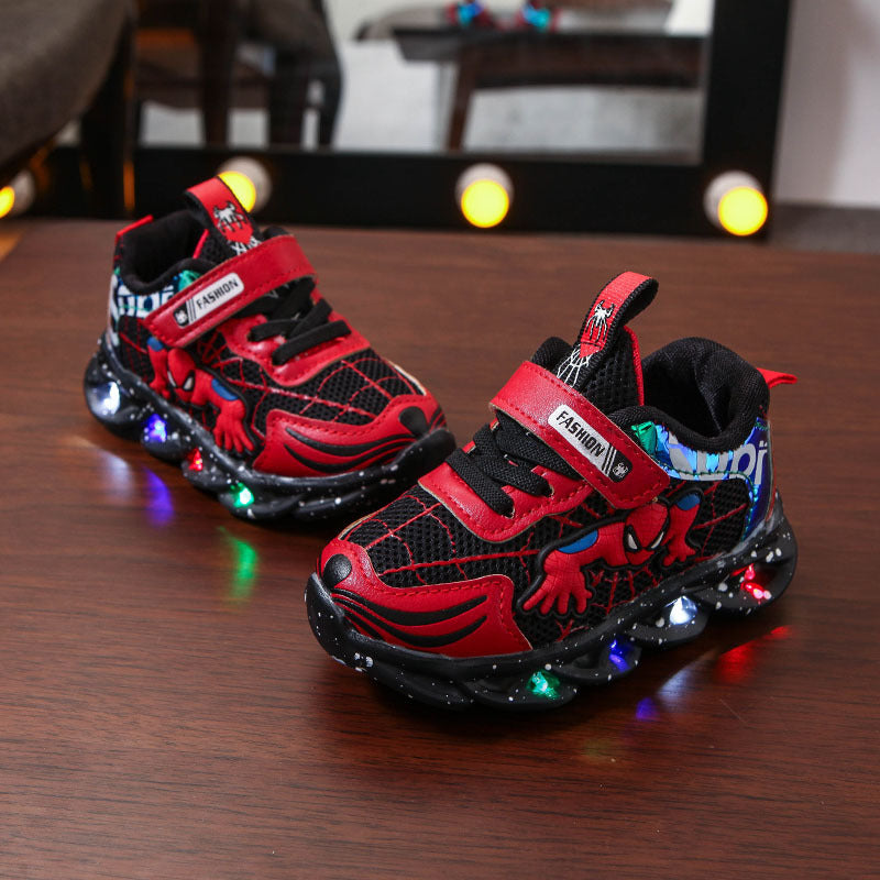 Boys' shoes 2020 spring new fashion Spider-Man trendy shoes boys and children's sports shoes mesh spring style mesh shoes