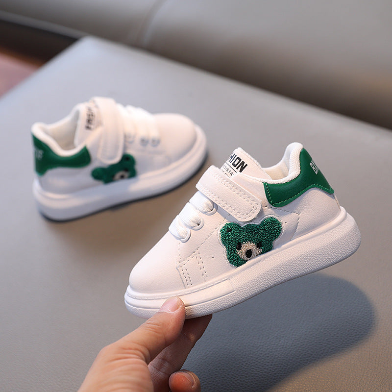 Children's shoes autumn new children's sports shoes panda baby girls white shoes boys casual shoes one piece dropshipping
