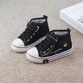 Children's canvas shoes 2025 spring and autumn new high-top girls' shoes Korean version elementary school students' cloth shoes boys' casual sneakers
