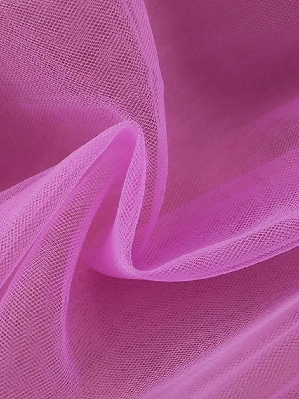 Children's tulle dress fabric, sheer mesh overlay with soft gathered layers